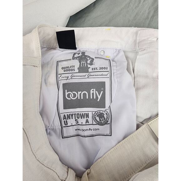 Born Fly Shorts Mens 38 white cotton Denim Jean  Skater Streetwear New york - Picture 7 of 15